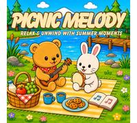 Picnic Melody: Cute Cozy Coloring Book with Adorable Animal Picnics, Relaxing Nature Scenes, Sweet Treats, Music, Camping, Beach Days & Fun Outdoor Adventures