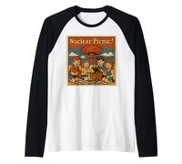 Picnic Nuclear Retro Humor Oscuro Apocalipsis Camiseta Manga Raglan