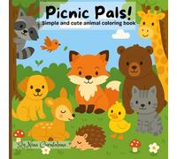 Picnic Pals!: Simple and cute animal coloring book