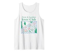 Picnic & Sunshine Lover Club (gráfico de declaración y Dibujo) Camiseta sin Mangas