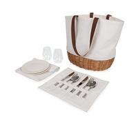 Picnic Time - Cesta de Picnic Promenade para 2 - Juego de Picnic con Bolsa de Lona, (Lona Beige)