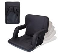 Picnic Time ONIVA Brand Silla Tipo Mochila, poliéster, Espuma, Acero, Negro, 38 x 20 x 4