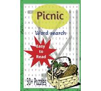 Picnic Word Search: Puzzle Book for Adults and Seniors, word search with 450+ Picnic Themed Word, Easy print, easy read, 50+ puzzles
