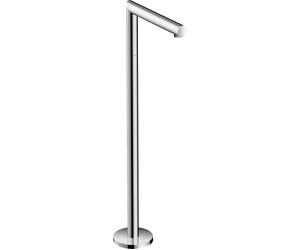 Pico de bañera hansgrohe AXOR Uno, de pie, recto, saliente 226mm, 45412800, Color: Óptica de acero inoxidable