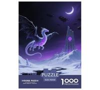 Pico de enrollamiento de dragón de Hielo 1000 Piezas Rompecabezas Familiar Animales A Partir De 14 Años Inteligencia Juguete Regalo Creativo para La Relajación Desafíos Extra Divertidos Educativo 70