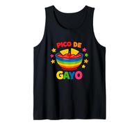 Pico De Gayo Orgullo Gay Funny Rainbow Raunchy Queer Novedad Camiseta sin Mangas