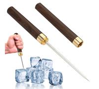 Pico De Hielo De Acero Inoxidable - Pico De Hielo Mango De Madera Con Estuche | Herramienta De Cocina Antideslizante Portátil Para Casa Restaurante Viaje