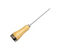 Pico de hielo de mango de madera, pico de hielo de tenedor único - Tijeras para romper el hielo de acero inoxidable - Herramienta para romper el hielo con cono pulido para grandes cubitos de hielo y