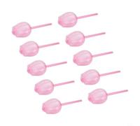 Pico de riego de plantas de PVC 10pcs Tulip Design Garden(Rosa)