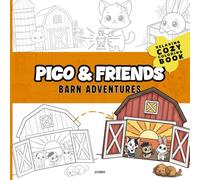 Pico & Friends Barn Adventures: A Bold and Easy Animal Coloring Book: 40 Simple Animal Illustrations for Kids and Adults Relaxation with Thick Lines and Large Print for Stress Relief