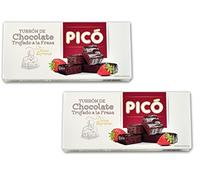 Picó - Pack incluye 2 Turrón de Chocolate trufado a la fresa -Calidad suprema 200gr