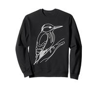 Pico Rojo Arte Lineal Observador de Aves Sudadera
