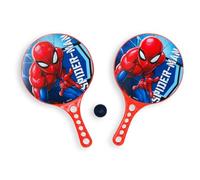 PICOBOX Spider-Man Set de Palas Playa y Pelota para Niños, 2 Palas 21,5x35 cm y Pelota 4 cm, Juego Infantil de Exterior para Playa, Piscina y Aire Libre, Regalo Verano