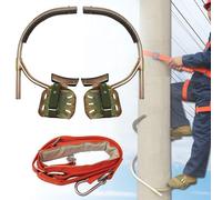 Picos de acero inoxidable para trepar árboles con engranaje antideslizante y cinturón, herramienta duradera para escalada en postes y tuberías