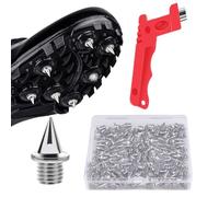 Picos de atletismo, puntas de pista de 1/4 pulgadas, puntas de larga distancia con cono puntiagudo - Accesorios de zapatos que fluyen con caja de almacenamiento para actividades al aire libre