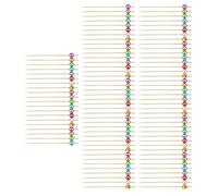 Picos de cóctel - 100 piezas de espadas decorativas, para cócteles, para buffet, fiesta, pastel, sándwich, barbacoa, tablero embutido, interior al aire libre