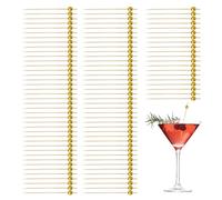 Picos de cóctel,100 piezas Pinchos de aperitivo | Picas de cóctel,Para suministros de fiesta interior/exterior, Navidad, sándwich, barbacoa, embutidos,