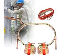 Picos de escalada ajustables, crampones antideslizantes de acero inoxidable con cinturón para electricistas y entusiastas del aire libre