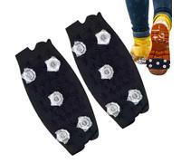 Picos de hielo - 5 dientes de tracción para zapatos | Zapatillas Grip Spikes | Agarre antideslizante para la nieve, senderismo, escalada, senderismo, esquí, camping, viajes, botas de trekking