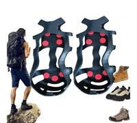 Picos de hielo para calzado, bloques de nieve | Agarres antideslizantes para tacos de zapatos, quitanieves portátiles para zapatos, picos de zapatos para senderismo, escalada, pesca en hielo, camping