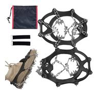 Picos de Nieve para Zapatos, crampón de Nieve de tracción de 19 Dientes, Picos Antideslizantes para Zapatos, para Mujeres y Hombres, Senderismo, montañismo, Caminar, Invierno al Aire Libre