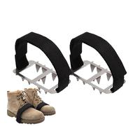 Picos de nieve para zapatos, pinzas de seguridad ajustables, equipo al aire | 2 puntas antideslizantes de senderismo para botas de montañismo, escalada, pesca, aventura, caminar, correr, invierno