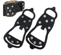 Picos de tracción para caminar, 8 puntas, resistentes al desgaste, de agarre con garras, agarre para zapatos, para mujeres, hombres, invierno, exterior, escalada, pesca