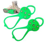 Picos De Tracción para Hielo - Caucho Y Acero Al Manganeso 35-41 25,5x10 Cm | Tracción De Arranque con 5 Dientes, Senderismo, Palear Nieve, En Hielo | Empuñaduras para Zapatos, Caminos Resbaladi