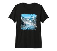 Picos montañosos de Hielo Alpino de Glacier Valley Camiseta Premium