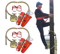 Picos para trepar árboles: de 1 a 6 pares, hebillas robustas para pies para exteriores con correa de seguridad, garras antideslizantes y afiladas para un agarre seguro en postes de madera y equipos de