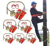 Picos para trepar árboles: de 1 a 6 pares, hebillas robustas para pies para exteriores con correa de seguridad, garras antideslizantes y afiladas para un agarre seguro en postes de madera y equipos de