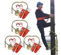 Picos para trepar árboles: de 1 a 6 pares, hebillas robustas para pies para exteriores con correa de seguridad, garras antideslizantes y afiladas para un agarre seguro en postes de madera y equipos de