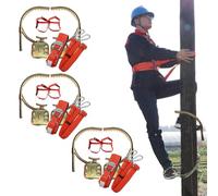 Picos para trepar árboles: de 1 a 6 pares, hebillas robustas para pies para exteriores con correa de seguridad, garras antideslizantes y afiladas para un agarre seguro en postes de madera y equipos de