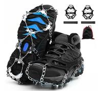 Picos para zapatos crampones para botas de montaña con 26 dientes, garras engrosadas de acero inoxidable antideslizantes, para trail running, correr, escalada y senderismo (1, L)