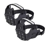 Picos para zapatos de hielo, 9 clavos crampones para tracción de nieve, Grippers para tracción sobre hielo con 9 clavos, para caminar, correr, senderismo, escalada, montañismo, actividades al aire