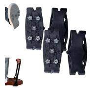 Picos para zapatos para invierno, crampones universales de 5 puntos para zapatos y botas, fundas antideslizantes con puntas de metal, ligeros y flexibles, para hielo, nieve y caminos húmedos (2