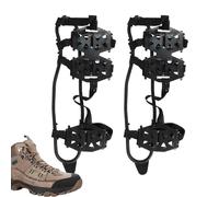 Picos para zapatos para nieve y hielo | Pinzas de agarre 24 picos de tracción para hielo | Crampones de escalada para caminar, empuñaduras antideslizantes de nieve para escalada y senderismo