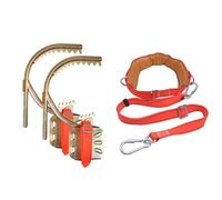 Picos portátiles para trepar árboles con cinturón y Guantes, Herramienta para trepar árboles, Zapatos de Agarre, Zapatos para trepar Postes con diámetro Ajustable (400 mm/15,7 Pulgadas).