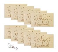 Picquito - 10 piezas Natural Interactivo Masticar Juguetes,pequeños juguetes para pájaros de astillas de madera para conures,para el Movimiento Contra El Aburrimiento Periquito Conga Gris Colirrojo