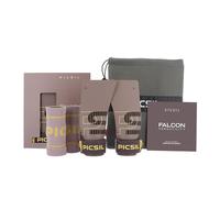 PICSIL Calleras Falcon + Muñequeras + Bolsa, Fibra de Carbono, Uso con Magnesio, Agarre en Todas Superficies y Tipo de Barras, Diseñadas Para Todos los Atletas, Taupe G+ (Mediana y Grande)