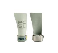 PICSIL Calleras Heron + Muñequeras + Bolsa, Uso sin Magnesio, para Todo Tipo de Atletas, Agarre en Todas Superficies y Tipo de Barra (Fern, G)