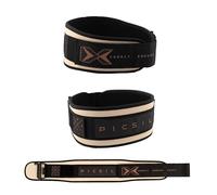 PICSIL - Cinturón Lumbar para Levantamiento Pesas | Personalizable con Parches | Soporte para Cross Training y Gimnasio | Faja de Fuerza para Hombre y Mujer | Color Sandstone Talla XL