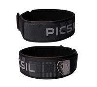 PICSIL - Cinturón Lumbar Recto Neopreno | Competición Powerlifting y Halterofilia | Hebilla Versátil y Tirador | Comodidad y Durabilidad | Diseñado para todo tipo de Atletas (Moonless, X-Small)