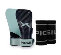 PICSIL Hawk Grips V2 - Calleras Sin Magnesio, Agarre en Barras Limpias, Triple Capa, Incluye Muñequeras y Bolsa Transpirable - New Moonless, G+