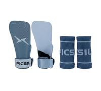 PICSIL Hawk Grips V2 - Calleras Sin Magnesio, Agarre en Barras Limpias, Triple Capa, Incluye Muñequeras y Bolsa Transpirable - Indigo G+