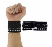 PICSIL Muñequeras Deportivas de Tela - Soporte de Muñeca para Cross Training, Levantamiento de Pesas, Gimnasia y Calistenia - Ajuste Personalizado, Unisex (Moonless)