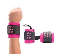 PICSIL - Muñequeras Para Cross Training | Soporte de Muñeca con Agarre Pulgar | Ideal Para Powerlifting y Gimnasio | Fabricadas con Algodón | Diseño Unisex | Color Rosa