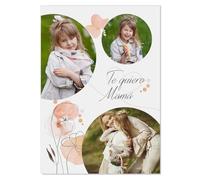 PICTALIA - Póster de Metal personalizado - Regalo personalizado para el Día de la Madre - Te quiero Mamá - Regalo para Mamá, Idea de Regalo para el Día de la Madre, A4 A3 A2, alu, texto personalizable