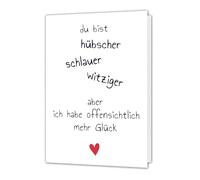 PICTALOO Tarjeta divertida de aniversario de boda y aniversario, tarjeta de felicitación A6 elegante A6 para marido, esposa, novio y novia, 400 g, papel de alta calidad, tarjeta romántica de San