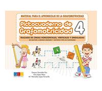 Pictocuaderno De Grafomotricidad 4: Trazado Líneas Horizontales, verticales y Onduladas | Material Aprender A Escribir | Incluye Más De 50 fichas | Editorial Geu (Educación Infantil)